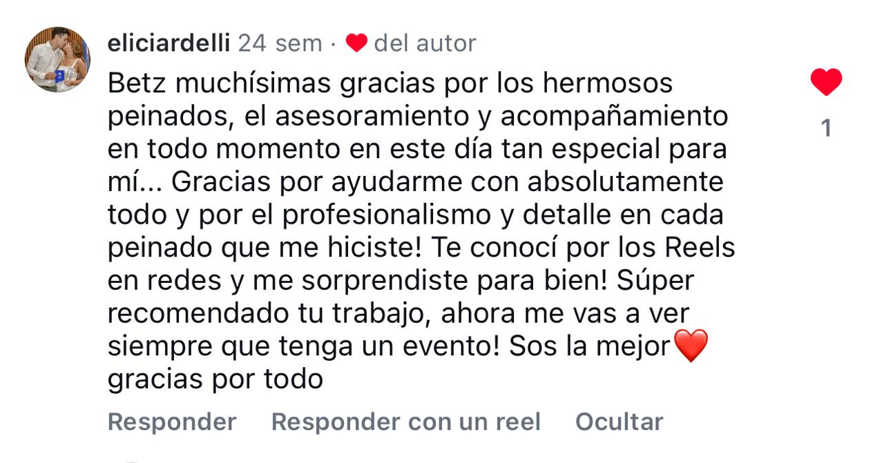 Testimonio de clienta 1
